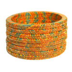 Rajasthani Handmade Lahariya Lac Bangles for Party Casual Wear - Set of 8