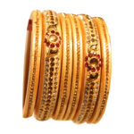 Rajasthani Handmade Lac Chura Set Golden with diamondwork - Image 4
