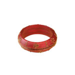 Rajasthani Handmade Lac Maroon color Bangdi set