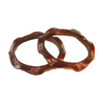 Rajasthani Handmade Lac Bangdi set Wine color - Image 3