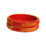Rajasthani Handmade Lac Kangan with stonework