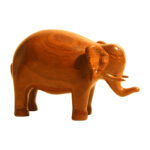 Hand Carved Sheesham Wood Decor Elephant Figure - Image 6