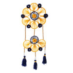 Diamond Shappded Multicolor Wool Wall Hanging