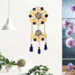 Diamond Shappded Multicolor Wool Wall Hanging - Image 2