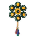 Beautiful Diamond Shapped Multicolor Wool Wall Hanging