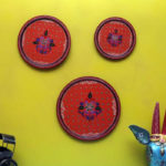 Flower Art MDF Wall Decor Plates