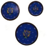Indigo - Colourful Wooden Wall Decor Plates - Set of 3 - Image 2