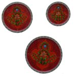 Yellow Flower Multicolour Wall Decor Plates Set Of 3 - Image 2