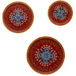 Decorative Multicolour Wall Plates Set Of 3 - Image 2