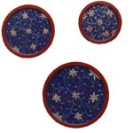 Multicolour MDF Wooden Wall Decor Plates - Set of 3 - Image 2