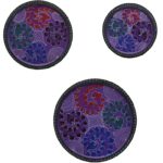 Rangoli - Multicolour MDF Wooden Decorative Wall Plates - Set of 3 - Image 2