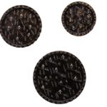 Brown wooden Decorative Wall Hanging Plates - Set of 3 - Image 2