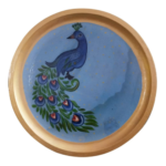 Lone Peacock - Decorative Wooden Wall Plate - Image 2