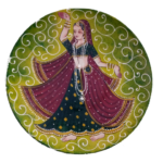 The Dance - Rajasthani Decorative Wooden Wall Decor Plate - Image 2
