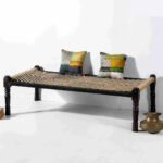 Black Charpai Made with Jute