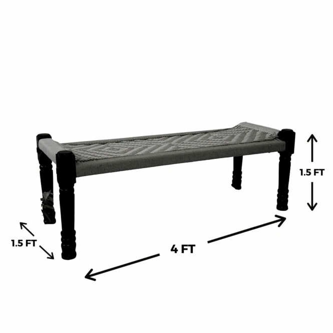 charpai bench size chart