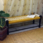wooden charpai bench