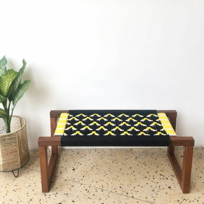 Hand Woven two seater bench