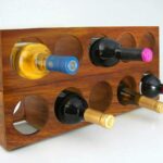 Charlie Wooden Cabinet With Rack 5 Wine Bottles Holder - Image 3