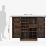 Bowley Wooden Bar Cabinet for Home with Storage - Image 2