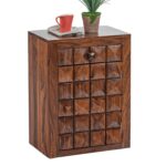 Kingdom Solid Sheesham Wood Bedside Table with Storage - Image 5