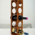 Charlie Wooden Cabinet With Rack 5 Wine Bottles Holder