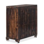 Solid Wooden Bar Cabinet for Home with Storage - Image 3