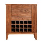 Durban Solid Wooden Bar Cabinet for Home with Drawer & Rack Storage - Image 8