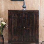 Solid Wooden Bar Cabinet for Home with Storage - Image 6